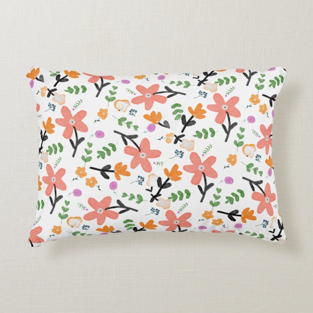 Wild flowers decorative cushion (Front)