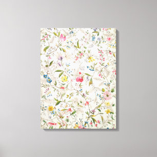 Wild flowers design for silk material, c.1790 (w/c canvas print