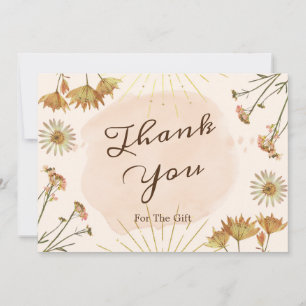 Wild Flowers Flat Thank You For The Gift Card 