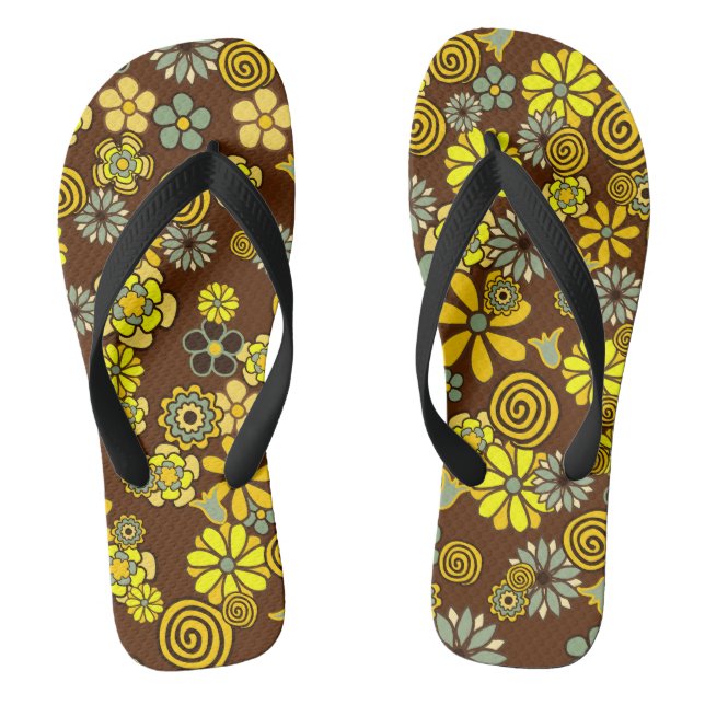 Wild Flowers Flip Flops (Footbed)