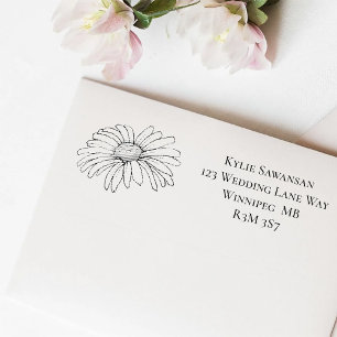 Wild Flowers Floral Blue Mushrooms Self-inking Stamp
