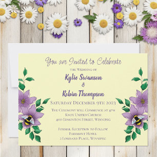 Wild Flowers Floral Invitation
