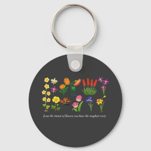 Wild Flowers Floral women and girls Key Ring