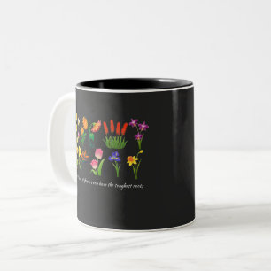 Wild Flowers Floral women and girls Two-Tone Coffee Mug