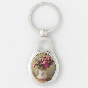 Wild Flowers in a Vase Key Chain