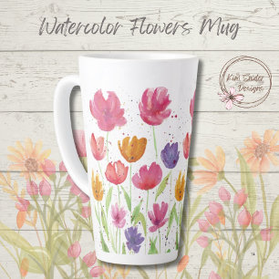 Wild Flowers Latte Mug