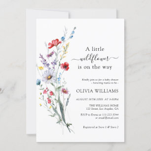 Wild Flowers Meadow Baby Shower Invitation