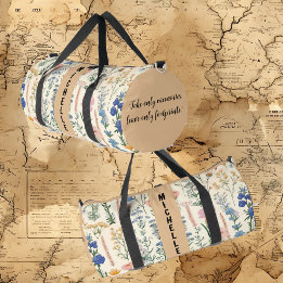 Wild Flowers Meadow Greenery Foliage Floral Travel Duffle Bag