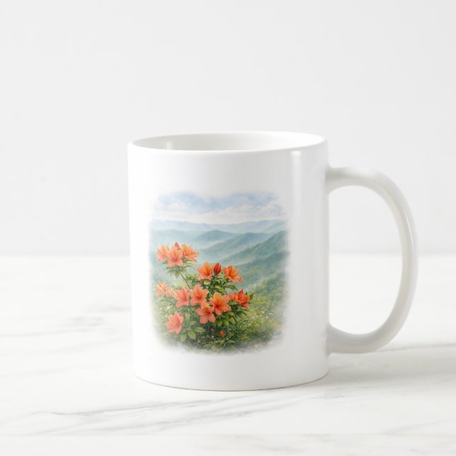 Wild Flowers of Japan – Japanese Wild Azalea  Coffee Mug (Right)