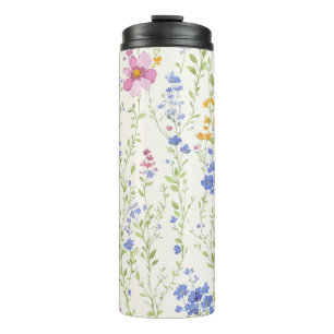 Wild flowers Pattern  Thermal Tumbler