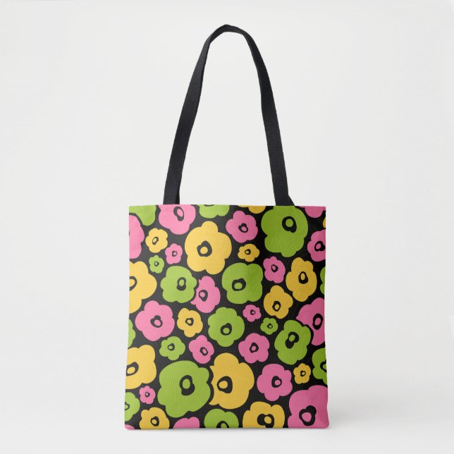 Wild Flowers Pattern Tote Bag (Front)