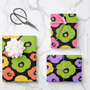 Wild Flowers Pattern Wrapping Paper Sheet