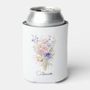 Wild flowers pink purple for girl pastel Your Name Can Cooler