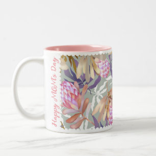Wild Flowers Protea Grey Two-Tone Coffee Mug