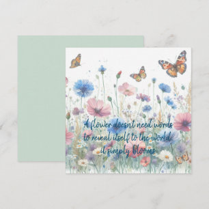 Wild Flowers & Quote Card