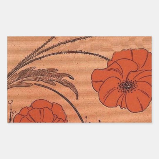 Wild Flowers Rectangular Sticker