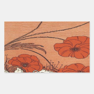 Wild Flowers Rectangular Sticker
