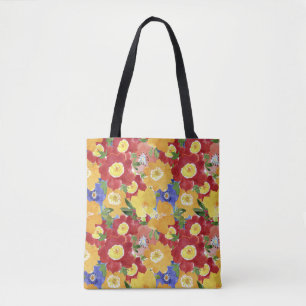 Wild Flowers: Repeated Floral Seamless Tote Bag