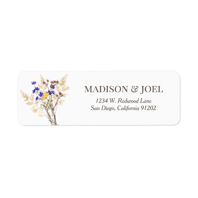 Wild flowers Return Address Label (Front)