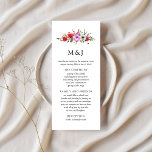 Wild Flowers & Romance Wedding Program Card<br><div class="desc">Beautiful forest wild flowers and elegant script to compliment your special day!</div>