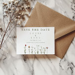 Wild Flowers Save the Date<br><div class="desc">Make your special day truly unforgettable with our Modern Minimalist Wild Flowers Save the Date cards. These stunning cards feature beautifully illustrated wild flowers, adding a touch of natural beauty to your modern wedding. Add your details and make a lasting impression on your guests with these stylish and memorable save...</div>