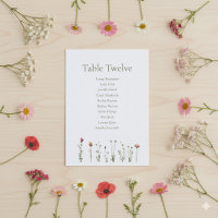 Wild Flowers Seating Chart