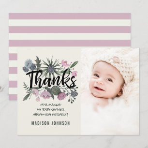 Wild Flowers Thank you Baby Shower Photo Card