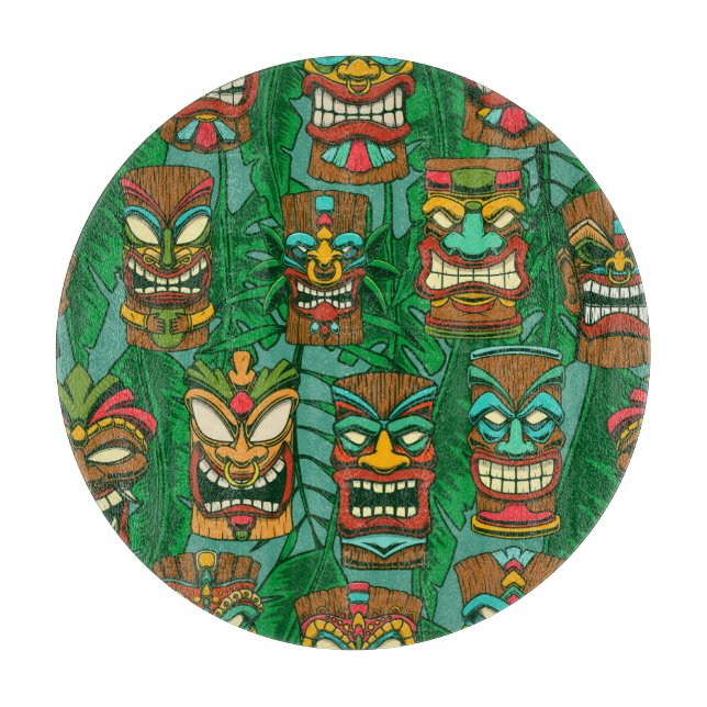 Wild Flowers Watercolor: Colourful Seamless Cutting Board (Front)