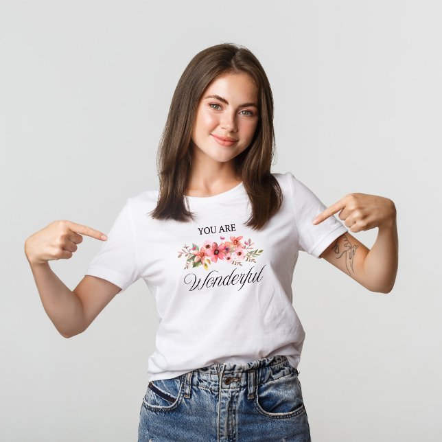 Wild flowers Watercolor Quote T-shirt (Creator Uploaded)