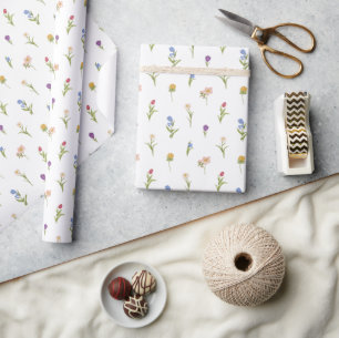 Wild flowers  wrapping paper