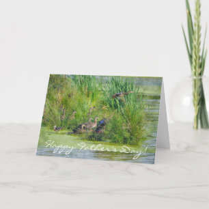 Wild Flying Ducks Father's Day Wildlife Card
