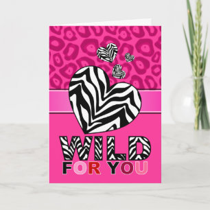Wild For You Hearts Greeting Card