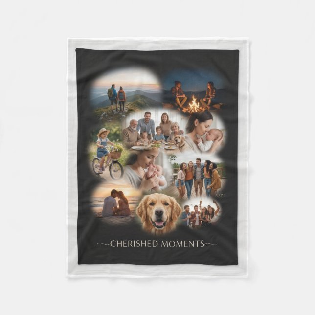 Wild Forest Animals Night Nature Fleece Blanket (Front)
