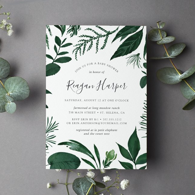 Wild Forest | Botanical Baby Shower Invitation (Creator Uploaded)