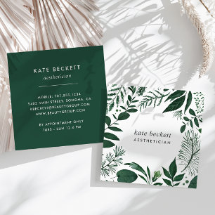 Wild Forest   Botanical Frame Square Business Card