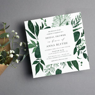 Wild Forest Bridal Shower Invitation Square