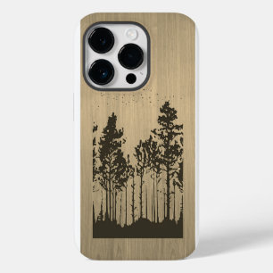 Wild forest - Engraved wood - Wooden iPhone 14 Pro Case