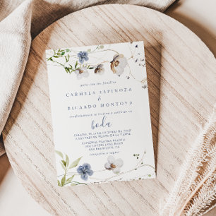 Wild Forest Floral Spanish Wedding  Invitation