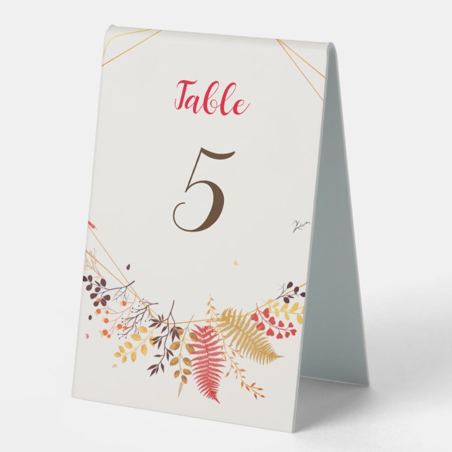 Wild Forest Flowers Fern Mushrooms Foliage Wedding (Front)