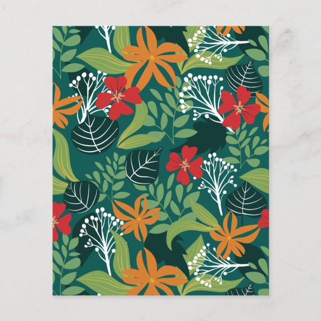 Wild Forest Flowers Scrapbook Paper (Front)