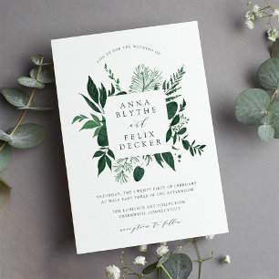 Wild Forest Frame Wedding Invitation