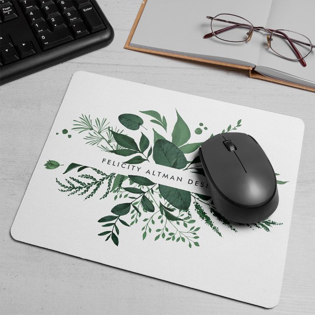 Wild Forest | Green Botanical Personalised Mouse Mat (Creator Uploaded)