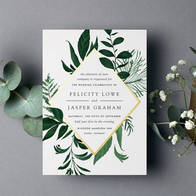 Wild Forest | Green Watercolor Foliage Wedding (Creator Uploaded)