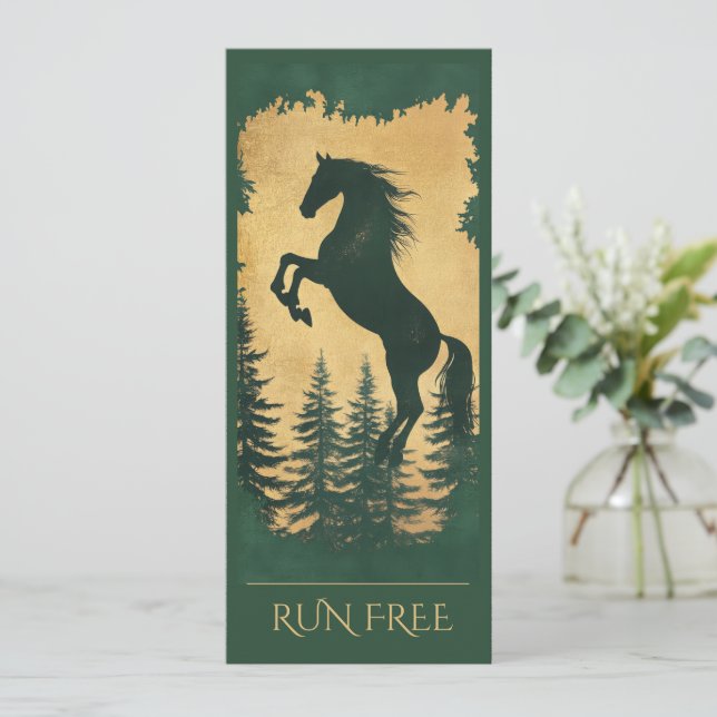 Wild Forest Horse Card — Run Free (Standing Front)