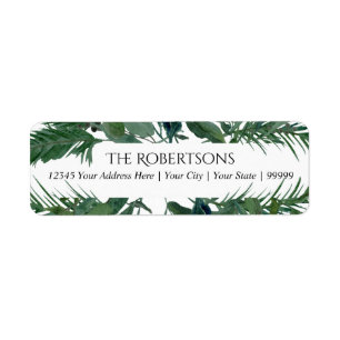 Wild Forest Leaf Leaves Wedding   Return Address