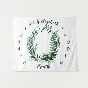 Wild Forest Monthly Baby Photo Backdrop Tapestry