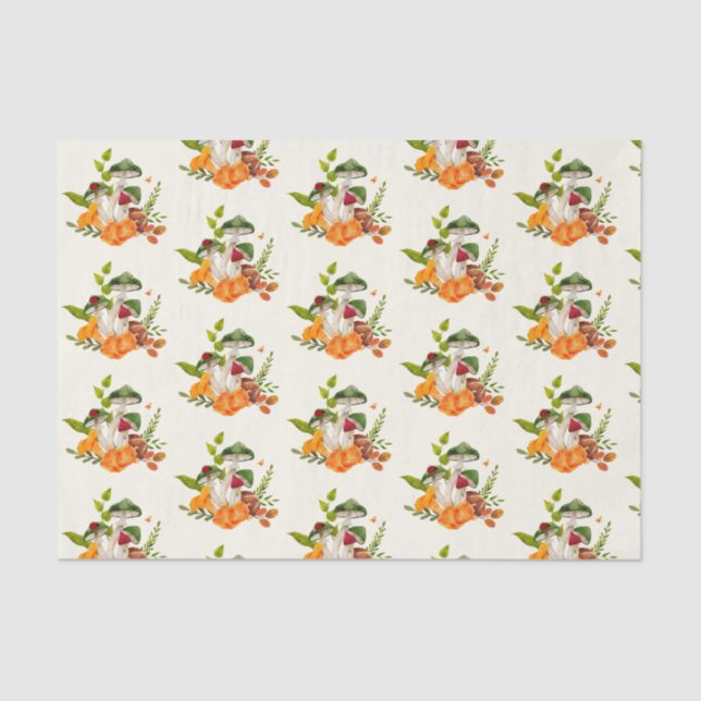 Wild Forest Mushroom Harvest    Tissue Paper (Front)
