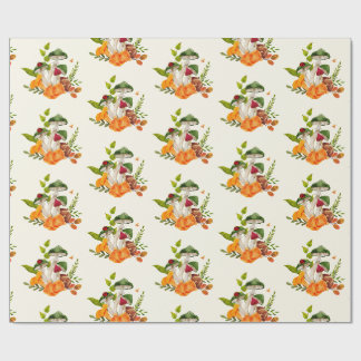 Wild Forest Mushroom Harvest Wrapping Paper