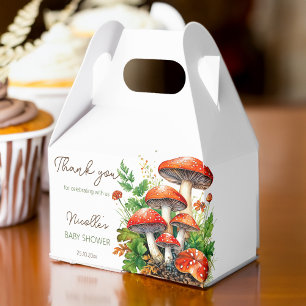 Wild forest mushrooms baby shower favours template favour box