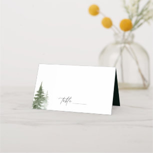 Wild Forest Pines Wedding Place Card